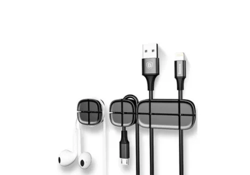BASEUS CROSS PEAS CABLE CLIPS FLEXIBLE SILICON EARPHONE CABLE ORGANIZER WIRE HOLDER