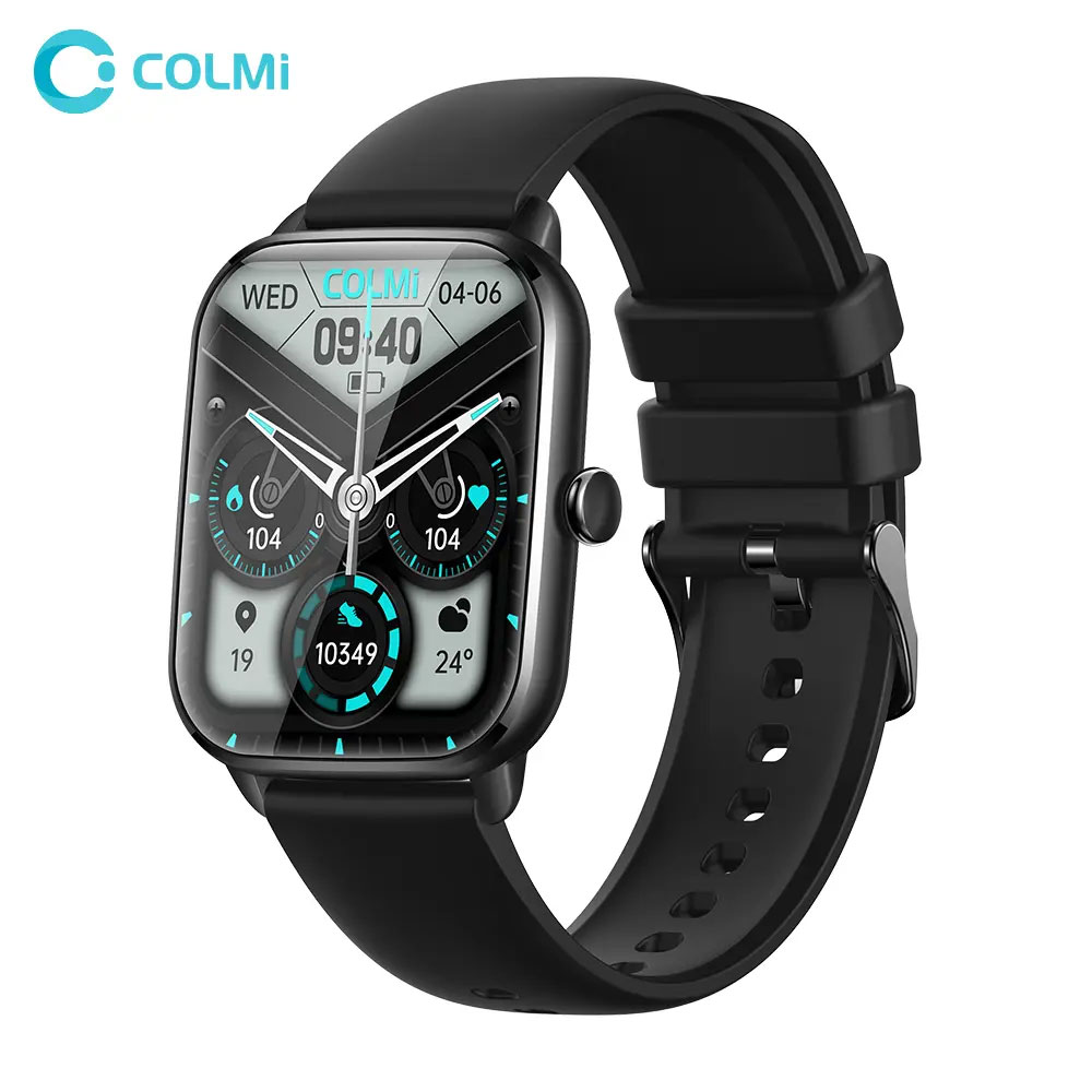 Colmi C61 Bluetooth Calling Smart Watch- Black Color