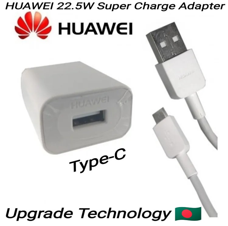 Huawei Fast Charger 22.5W EU Supercharge 5A Type C Data Cable