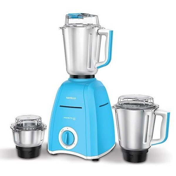 Havells Momenta NV 900W Sky Blue Mixer Grinder With 3 Jars