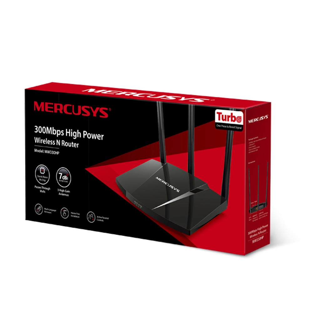 Mercusys MW330HP 300Mbps High Power Wireless N Router (3 Antenna)