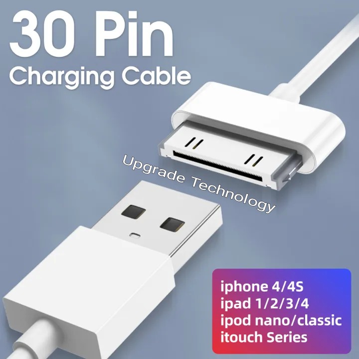 Apple High Quality 1m Fast Charging Cable 30 Pin interface On The For iPhone 4 4s 3GS iPad 3 2 1 iPod Charger Cable Data Cord